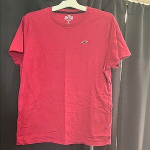 Hollister Men's Short-Sleeve Crewneck T-Shirt in Red